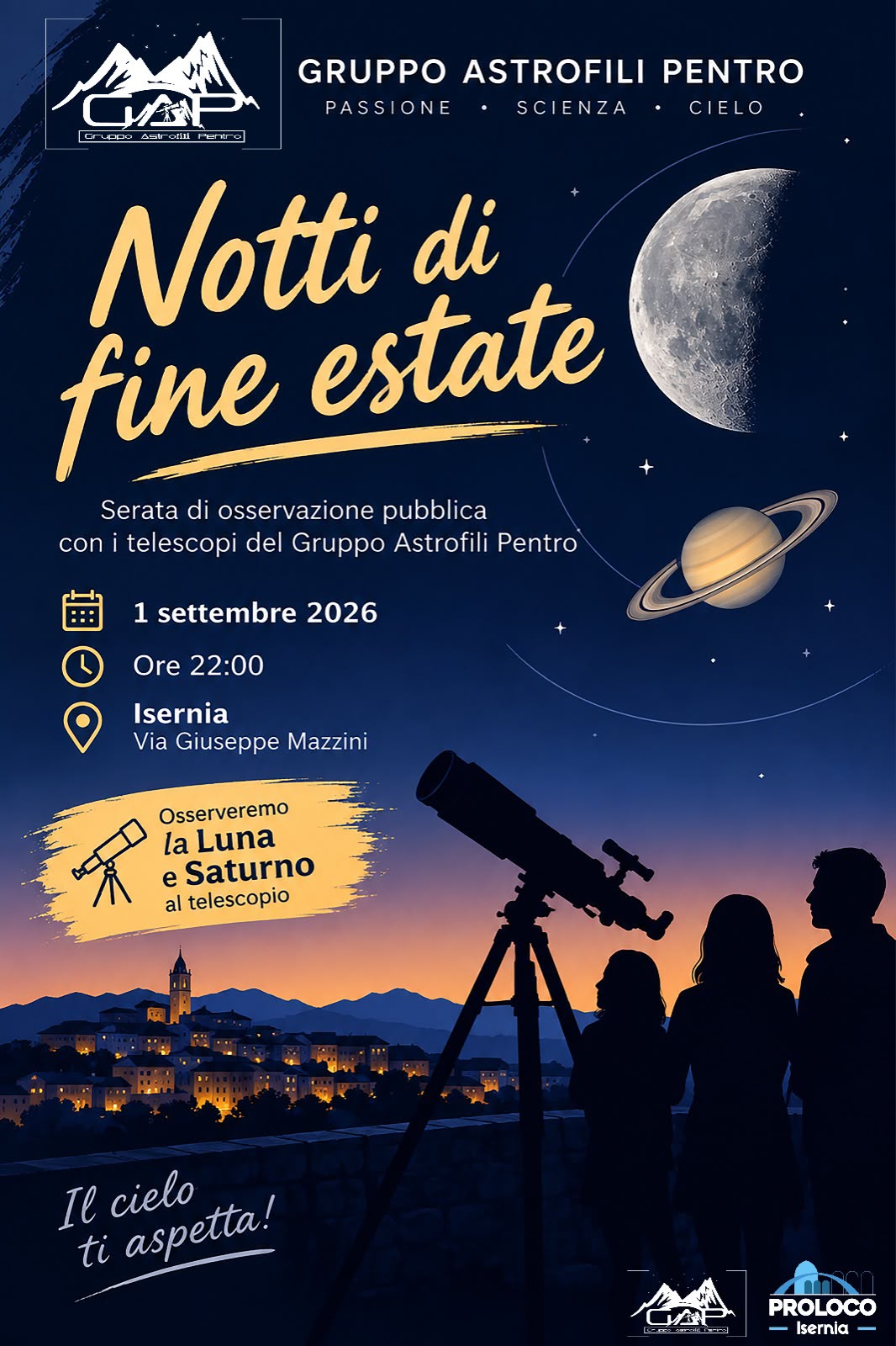 Locandina di Notti di fine estate, dalla Luna a Saturno